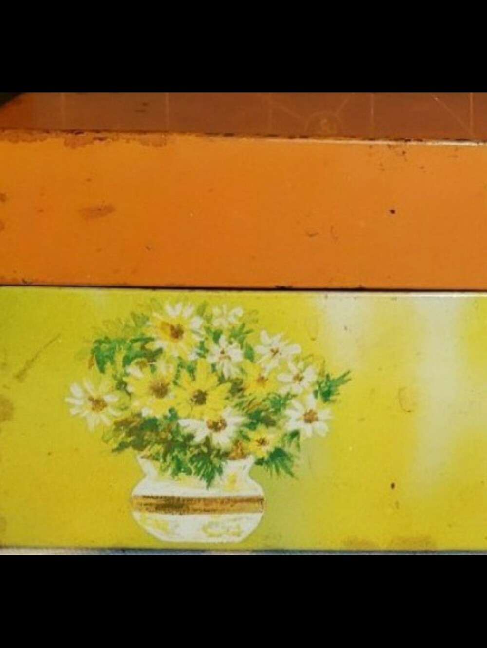Vintage Ohio Art Metal Recipe Box With Floral Design